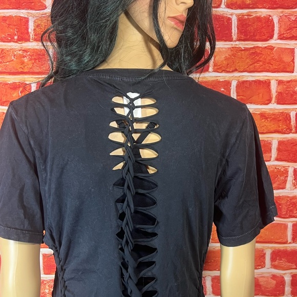 Mathilda S/S Baby Tee Affliction Women’s T-Shirt - Picture 10 of 16